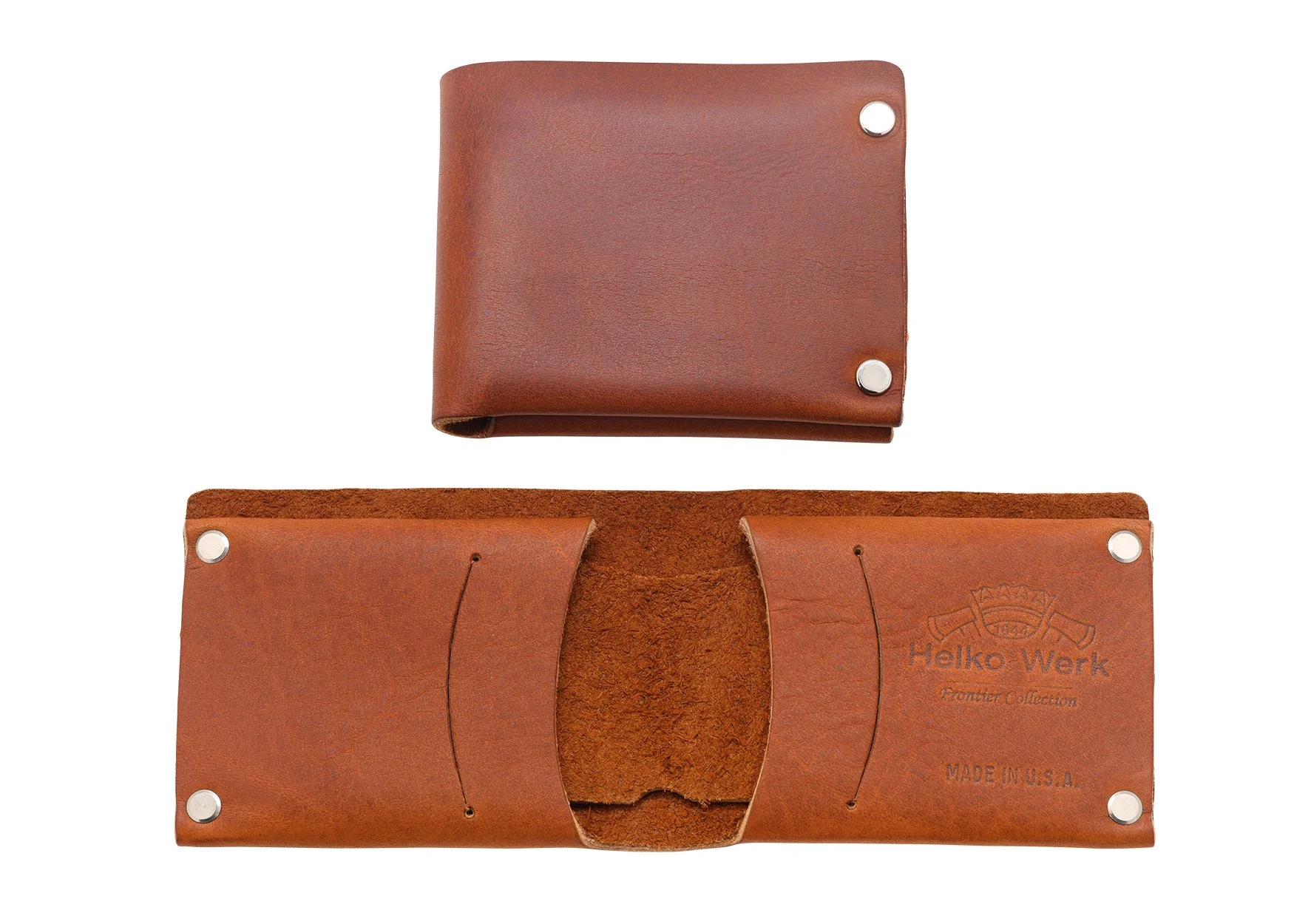 Cowboy Billfold Wallet — Rustic Full-Grain Leather Wallet — Helko